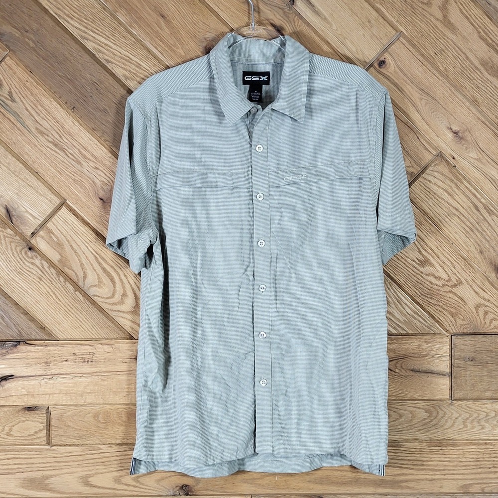GSX Button Down Shirt Mens Size M Short Sleeve Outdoor Utility